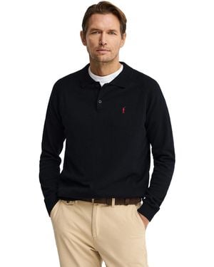 POLO CLUB Collar Jumper With Buttons Pullover16 - Black
