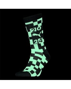 PUMA Adults Glow Sport Crew Socks - Green