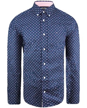 Eden Park Paris Oval Flowers Shirt - Blue