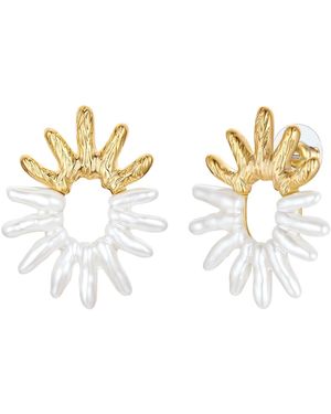 YOKOAMII Metal Alloy Earrings - Metallic