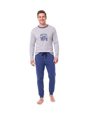 Kisses&Love Cotton Long Sleeve Pyjamas Klp4 - Blue