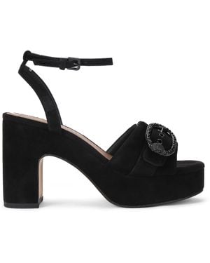Kurt Geiger Suede Greenwich Platform Sandal Sandals - Black