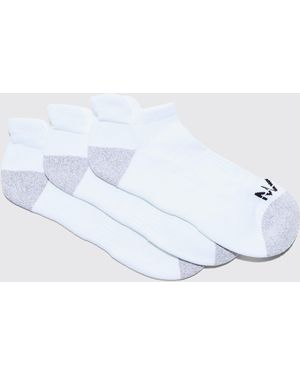 BoohooMAN Active Cushioned Training Trainers 3 Pack Socks - Blue