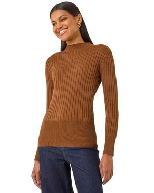Roman Ribbed Detail Knitted Jumper - Blue