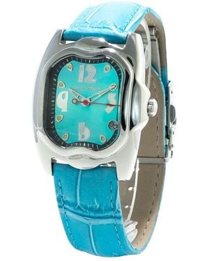 Chronotech Blue Leather Watch