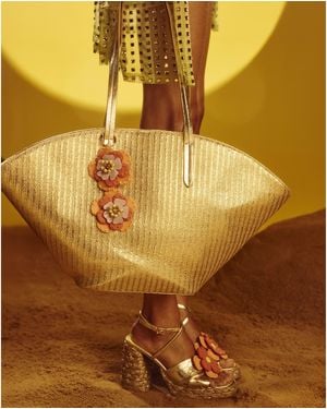 River Island Sandals Raffia Heel Flower - Multicolour