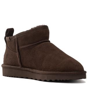 Aus Wooli Australia Sheepskin Classic Ultra Mini Boots Airlie - Brown