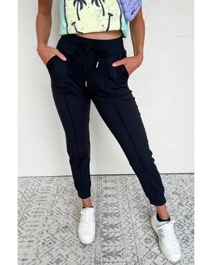 Azura Exchange Slim Fit Trekbroek Met Koord - Blauw