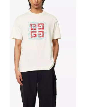 Givenchy Embroidered 4G Logo Print T-Shirt - White