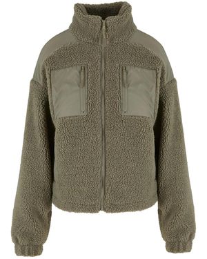 Urban Classics Sherpa Fleece Jas (Lichtgroen)