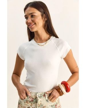 Bianco Lucci Classic Crew Neck Cotton T-Shirt - White