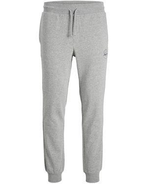 Jack & Jones Regular Fit Cotton Made Joggers With Ribbed Cuffs - Grey