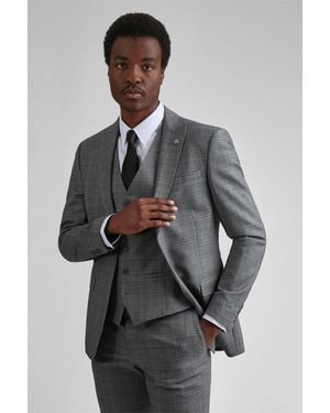 Ted Baker Long Sleeve Slim Fit Suit Jacket - Grey