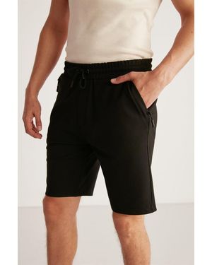 Grimelange Straight Leg Sweat Shorts - Black