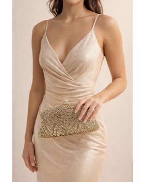 SVNX Embellished Clutch Bag - Natural