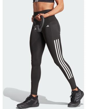 adidas Optimé 3-Stripes Full-Length Leggings - Black