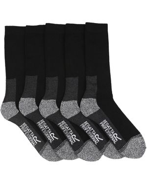 Regatta Socks 5Pk Pro Work Textile - Black