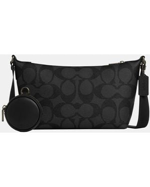 COACH Small Finn Crossbody With Pouch - Black