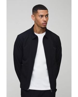 BoohooMAN Long Sleeve Regular Fit Shacket - Blue