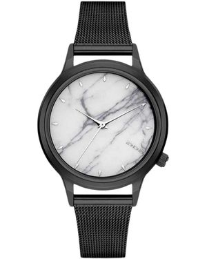 Komono Dameshorloge Kwarts Zwart - Metallic
