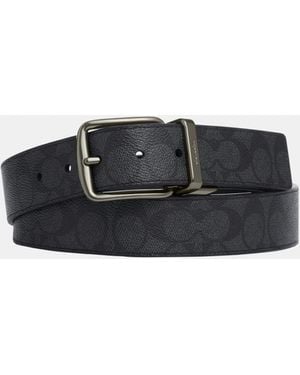 COACH Harness Buckle Cut To Size Reversible Belt, 38 Mm - Black