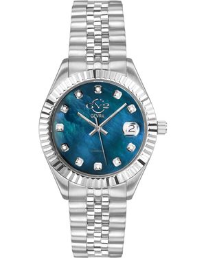 Gv2 Naples 316L Stainless Steel Case, Dk Mop Dial, Bracelet - Metallic
