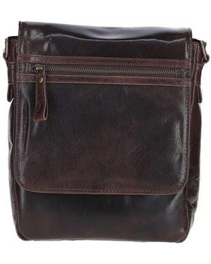 Ashwood Leather Sleek Real Messenger Bag With Multiple Pockets - Black