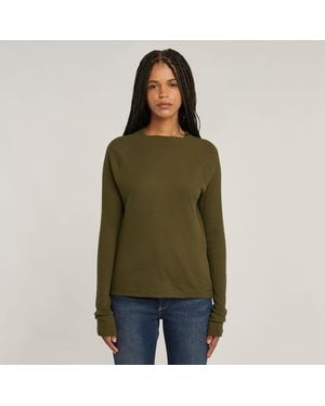 G-Star G-Star Raw Slim Rib Mock Top - Green