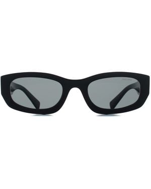 Miu Miu Oval Dark Mub04S - Black