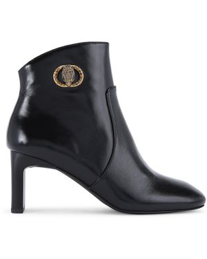 Kurt Geiger Leather Square-Toe Chelsea Boots - Black