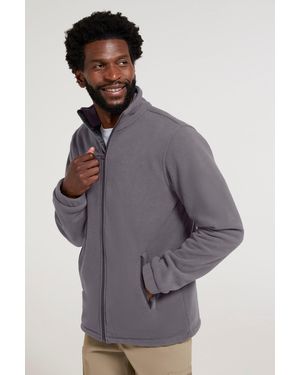 Mountain Warehouse 'Bernard' Fleece Jumper With Pockets Windproof Breathable Coat - Grey