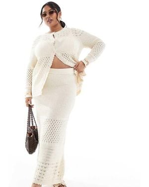 Vero Moda Crochet Maxi Skirt Co-Ord - White