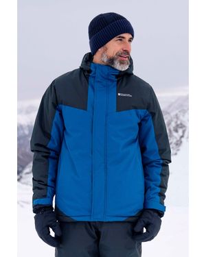 Mountain Warehouse 'Dusk' Ski Jacket Water Resistant Windproof Winter Coat - Blue