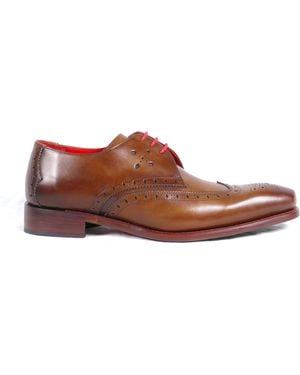 Jeffery West Hendrix 'Foxy' Mahogany Calf Goodyear Welted Wing Tip Shoe - Brown