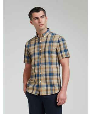 Farah Hazelnut Wylan Chequered Shirt - Grey