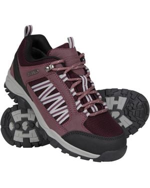 Mountain Warehouse 'Path' Walking Shoes Waterproof Breathable Cushioned Hiking Footwear - Purple