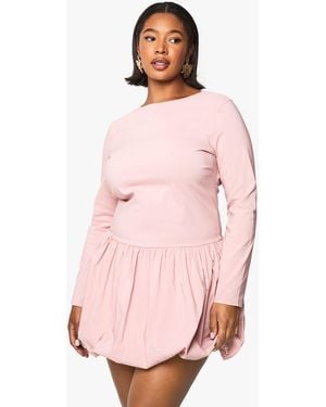 Boohoo Plus Puffball Mini Dress - Pink