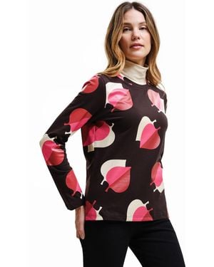 Regatta Orla Kiely Long Sleeve Bold Pattern Winter T-Shirt Top Tee - Red