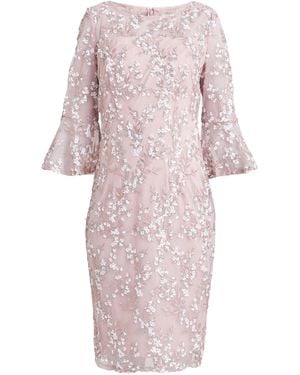 Gina Bacconi Tanya Embroidered Lace Dress - Pink