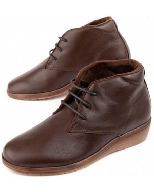Purapiel Wedge Enkelboot Akila2 - Bruin
