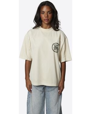 Good For Nothing Double Layered Mesh Jersey T-Shirt - Natural