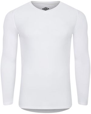Umbro Pro Long-Sleeved Base Layer Top - White