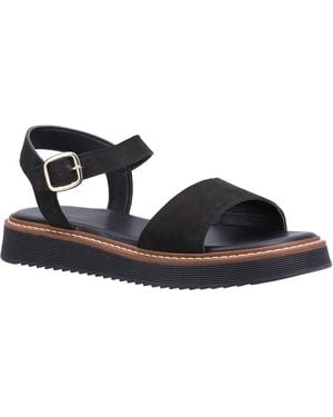 Hush Puppies Cassie Nubuck Sandals Leather - Black