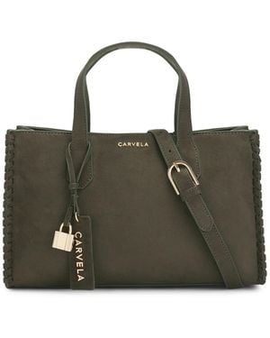 Carvela Kurt Geiger Suedette Juno Whipstitch Mini Bag - Green