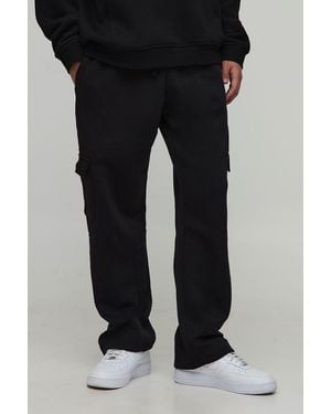 BoohooMAN Basic Straight Leg Cargo Jogger - Black
