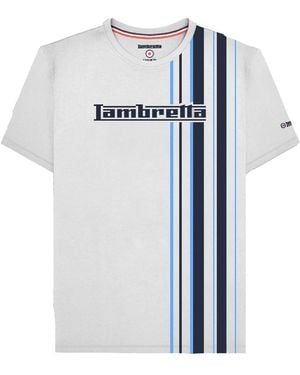 Lambretta Ss25 Racing Stripe T-Shirt /Azure) - Blue