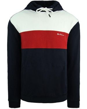 Ben Sherman Panelled Hoodie - Red