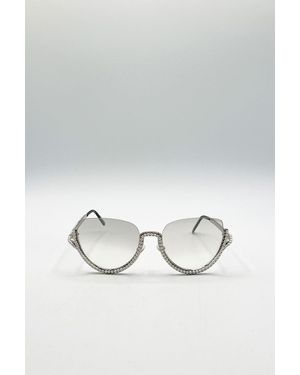 SVNX Upper Rimless Pearl Sunglasses - Metallic
