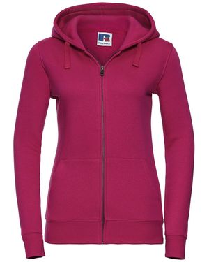Russell Ladies Authentic Full Zip Hoodie - Purple