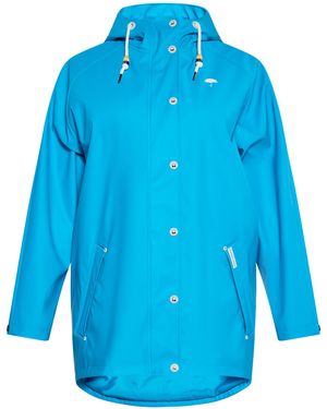 Schmuddelwedda Ronde Regenjas Cyaan - Blauw